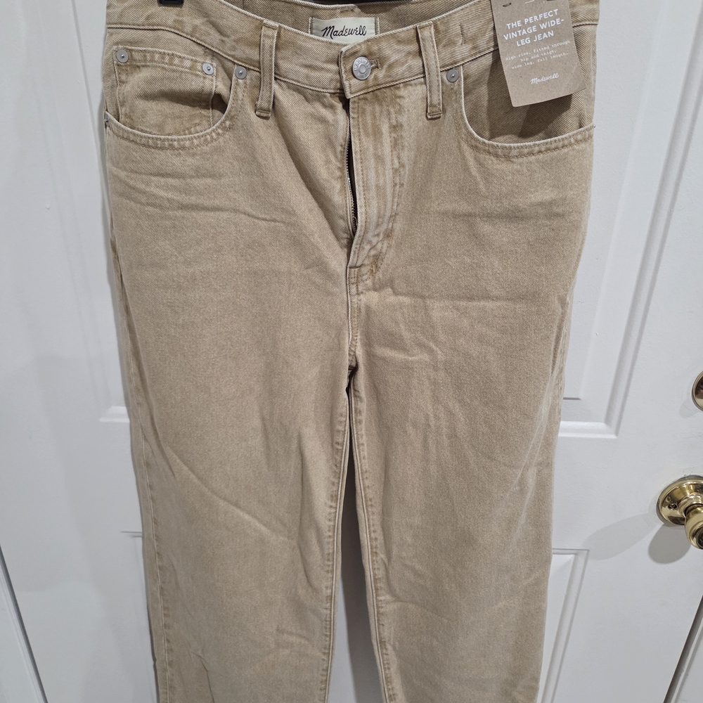 NWT Madewell Perfect Vintage Wide-Leg Jeans | Chestnut, Size 29